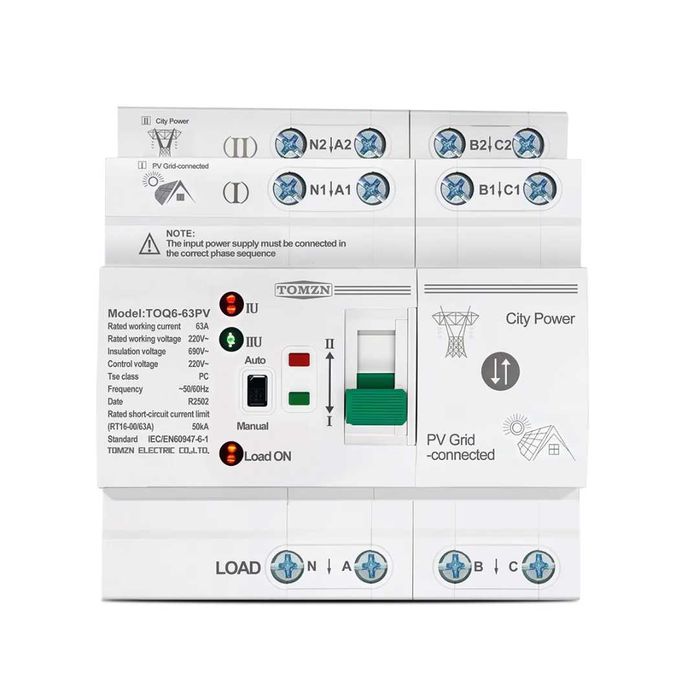 Трифазен Ум шалтер за фотоволтаични системи TOQ6