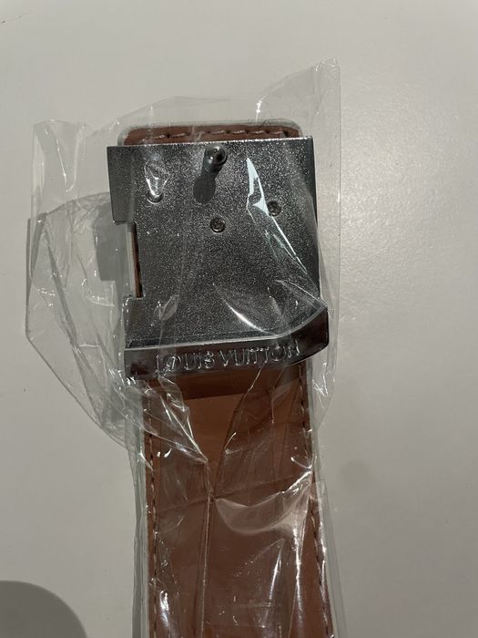 Curea Louis Vuitton Multicolor Art Edition cu cataramă LV metalică