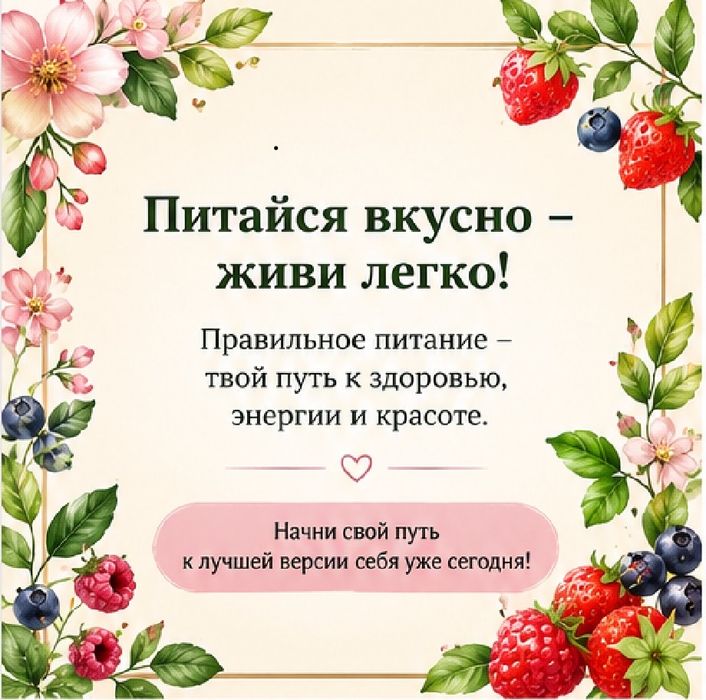 Составлю план Правильного Питания