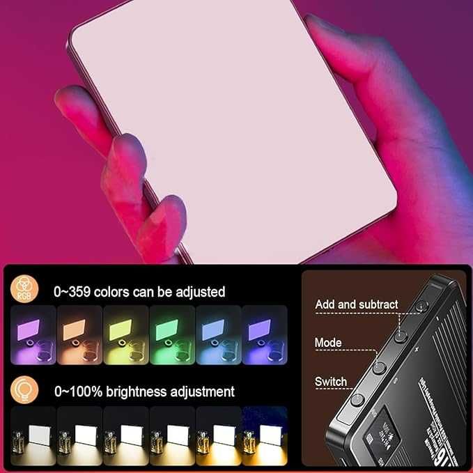 Преносими светлини за камера "Desiontal" M16 RGB,3000-9900K,1500mAh
