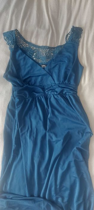 Rochie lungă ușoară turcoaz