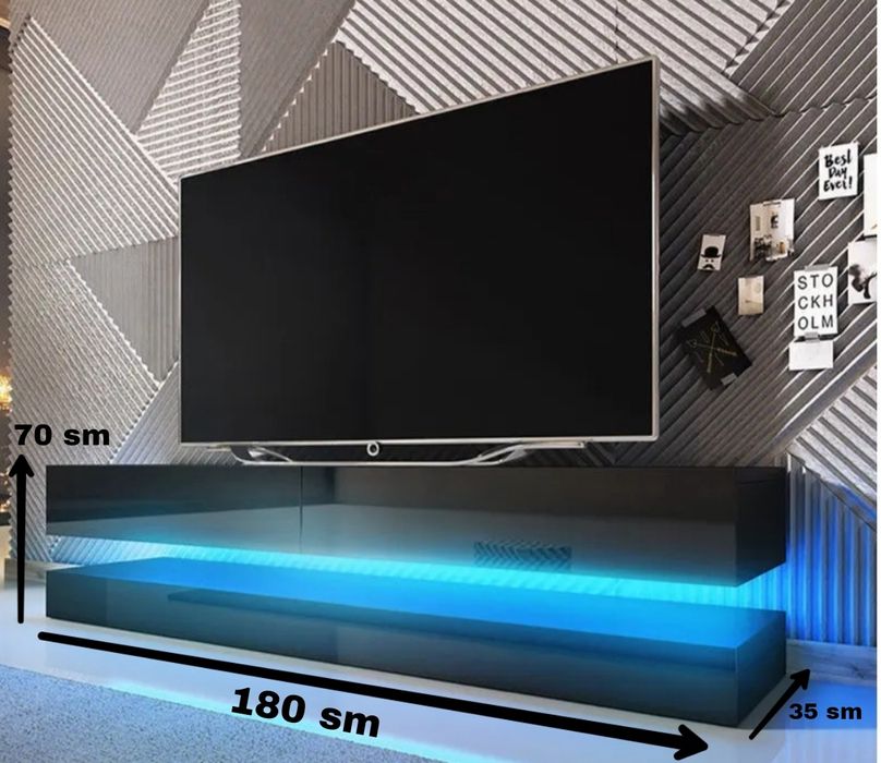 Pod TV chiroqlari bilan, Televizor stend / Подставка для телевизора с