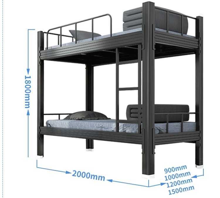 Металлическая двухъярусная кровать, нагрузка до 500 кг