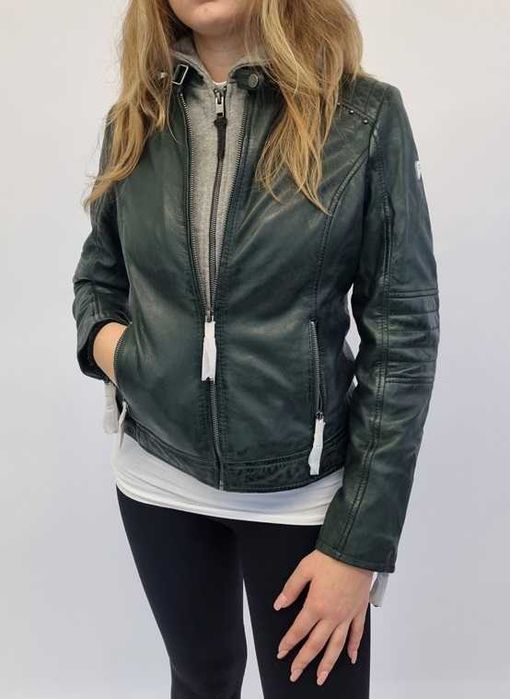 Geaca de Piele naturala Alpenblitz cu gluga detasabila - de dama