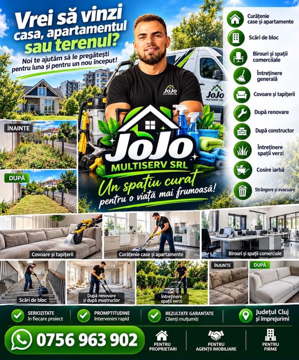 Servicii premium de curățenie în Cluj – JoJo Multiserv SRL
