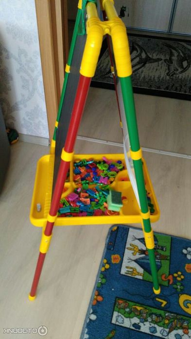 Большая магнитная доска.Двусторонний мольберт NIKA kids. (Россия)