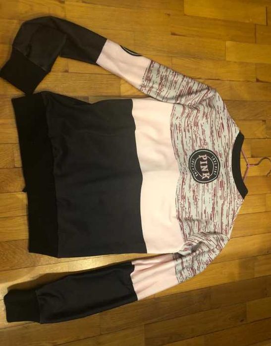 Geaca Bomber de dama, culoare Negru cu Roz, marime XS/S, noua