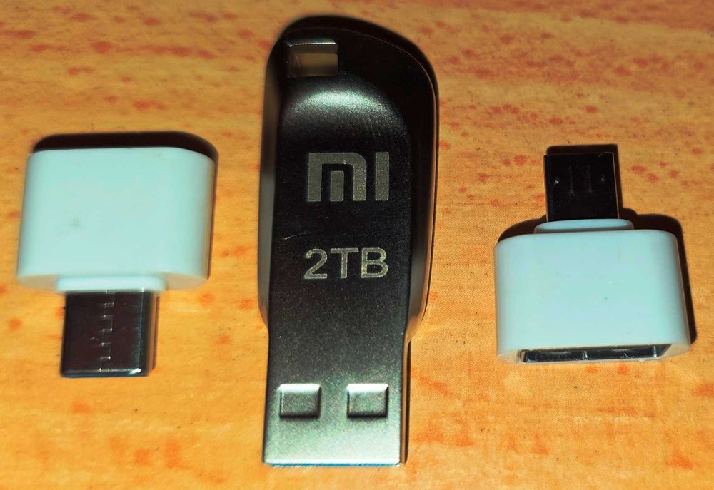Нов USB памет преносим Xiaomi, 2 TB терабайта, 3.0, блестящо сребристо