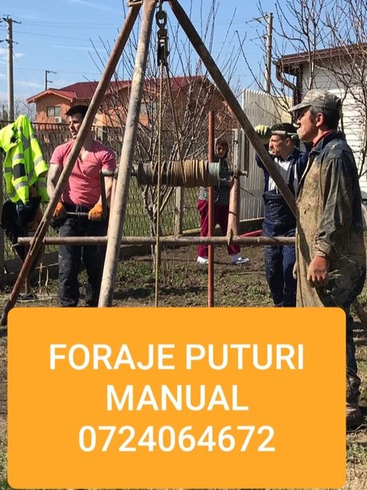 Lucrari foraje puturi manual