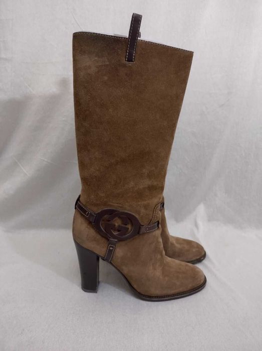 Gucci велурени ботуши