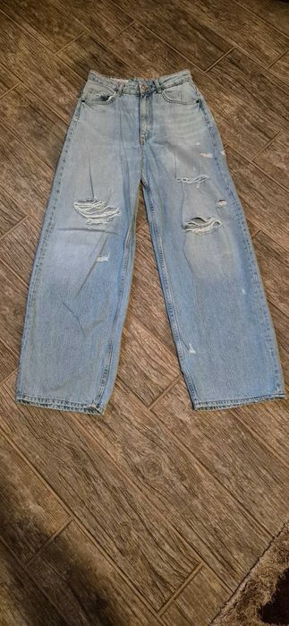 Blugi rupti albastri Zara marimea 34