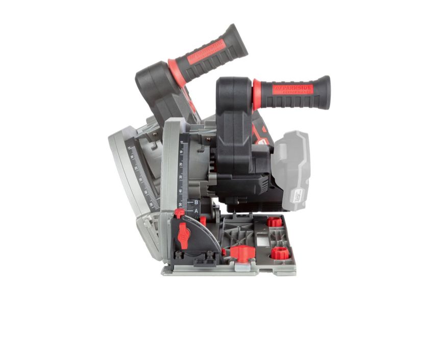 5г. ГАРАНЦИЯ Ръчен , безчетков , потопяем циркуляр с релси Parkside