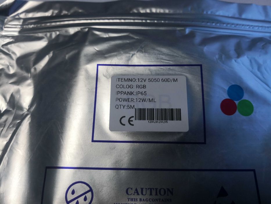 Banda led rgb multicolor 5 m la 12 V