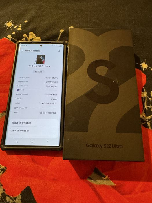 samsung S22 ultra (256/12 gb ram)