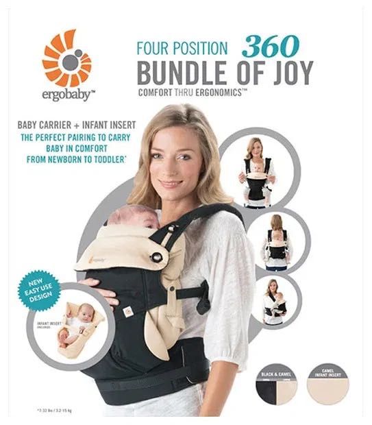 Ергономична раница Ergobaby 360 с приставка за новородено