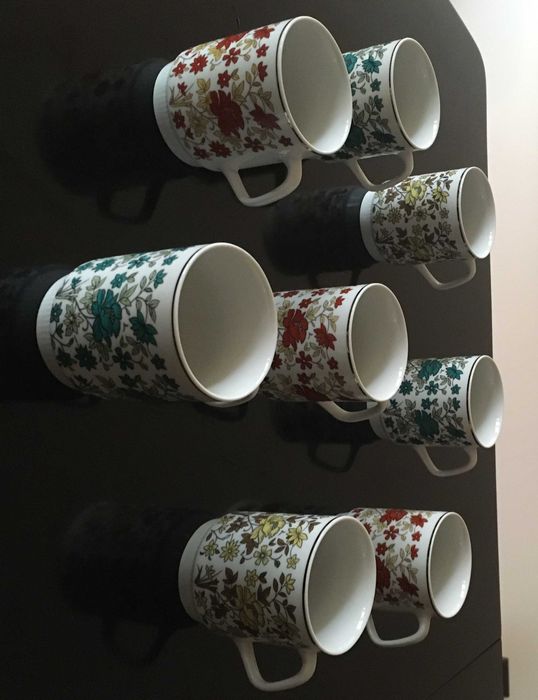 Комплект от 8 бр. порцеланови чаши за чай тип мъг - нови