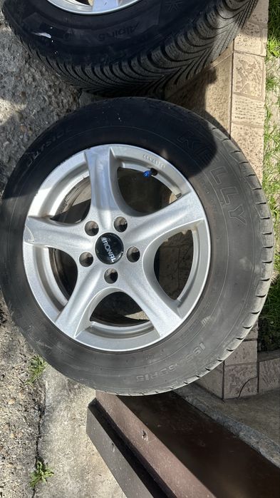 Jante VW / skoda / seat r 15” Cauciucuri bune 5x112
