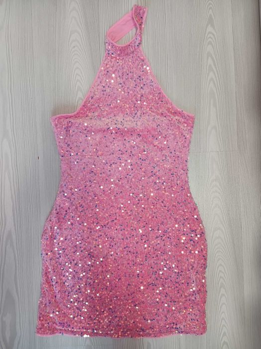 Розова Рокля с паети мама и дете