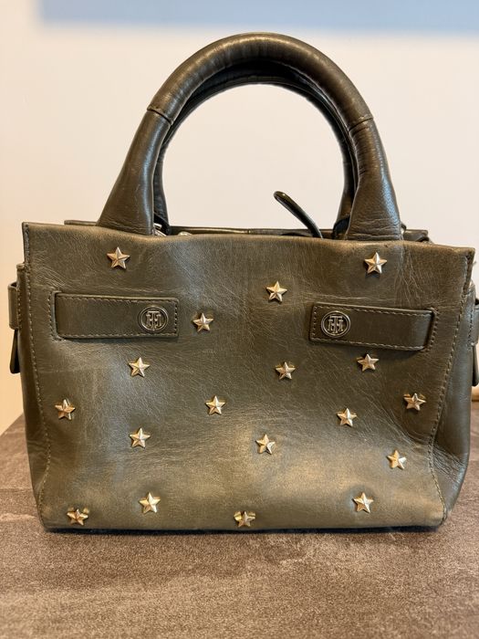 Зелена Tommi Hilfiger естествена кожа