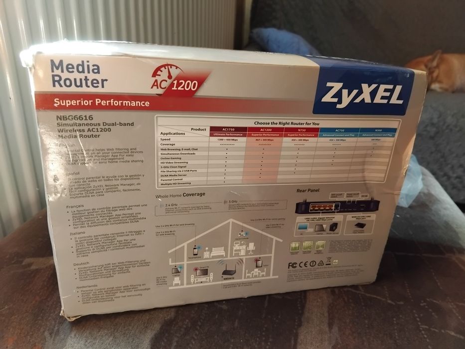 Router wireless ZyXEL Gigabit NBG6616 Dual-Band nou