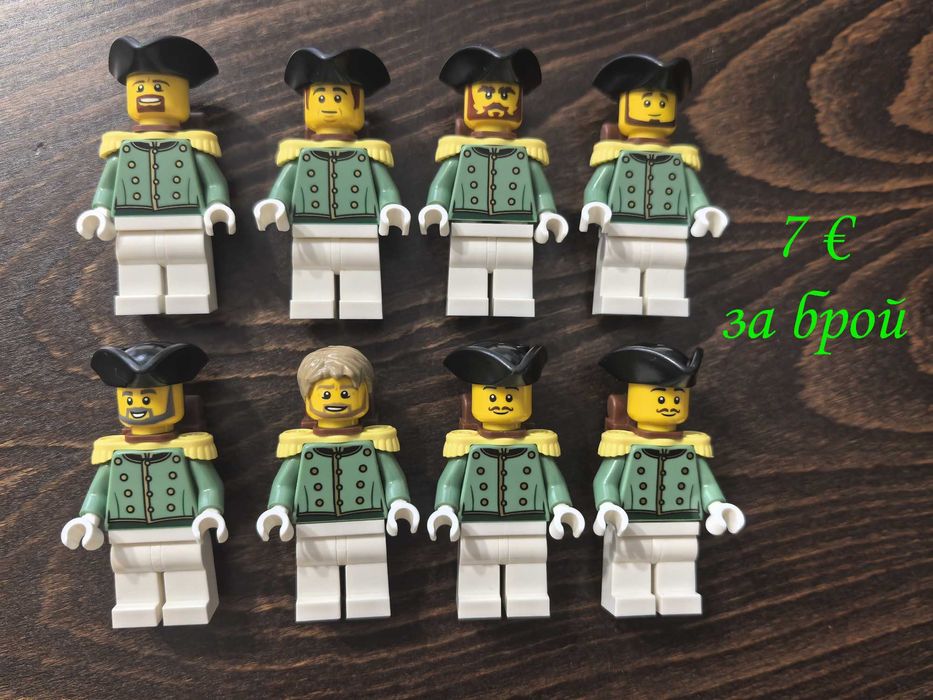 НОВИ LEGO минифигурки рицар пират сокол вълк форестмен