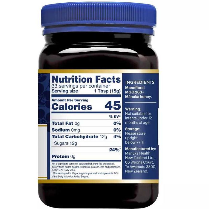 MIERE Manuka Health ORIGINALA cruda CERTIFICATA UMF 10+ MGO 263+ 500 grame