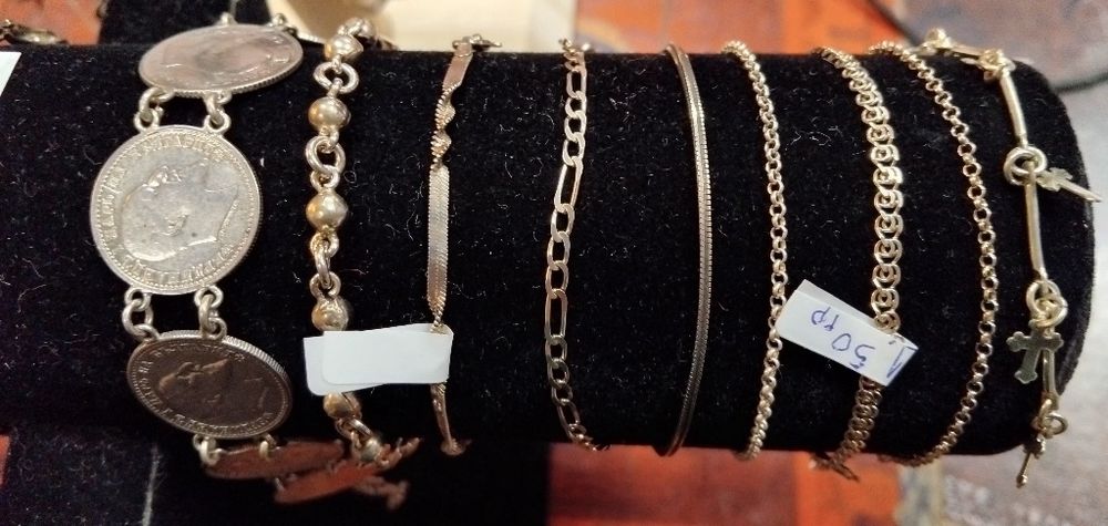 Сребърни гривни, проба 925.