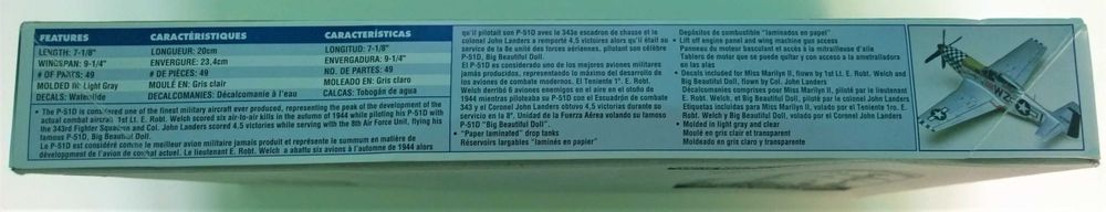 REVELL Model Kit Aircraft N. American P-51D MUSTANG 1:48 scale