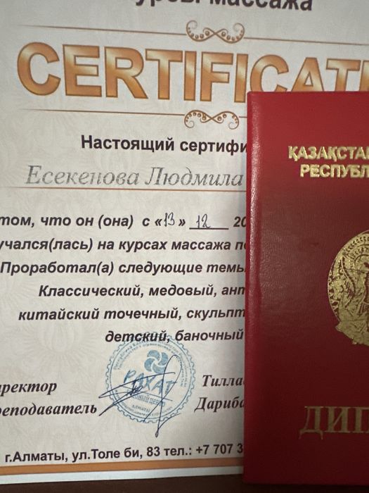 Профессональный массаж /Людмила /электрон /ДСК .