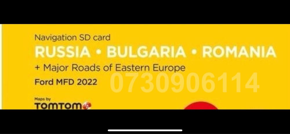 Card Harta Navigatie GPS Ford 2022 MFD Focus Fiesta Kuga C-Max Romania