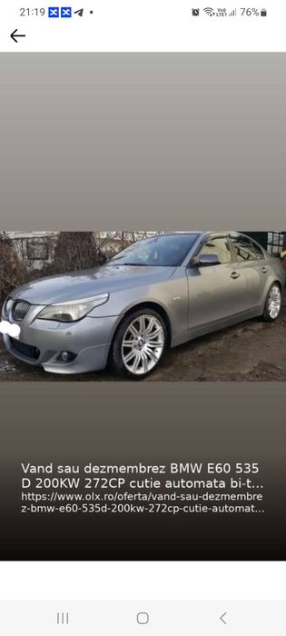 Dezmembrez BMW E60 535d 200kw 272cp