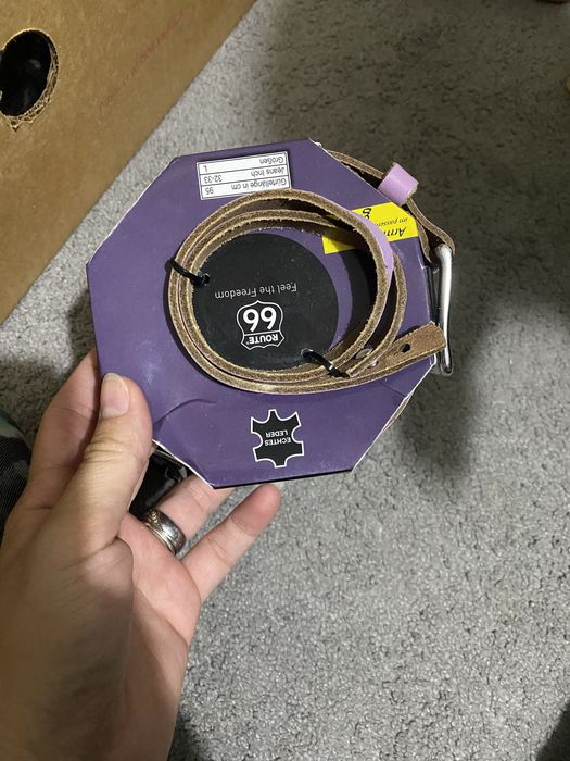 Curea din piele si bratara 2 buc