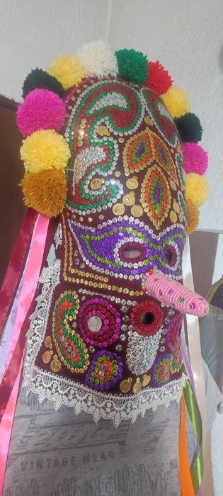 Кукерска маска, гугла, уникат, арт, ръчна бродерия