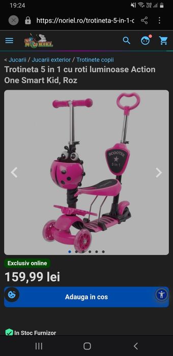 Trotineta de impins Scooter Ride On 5 in 1 Lorelli
