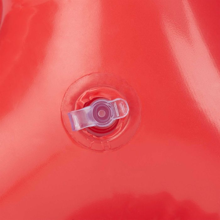 Colac de salvare gonflabil rosu cu snur pentru umar 30 x 64 cm