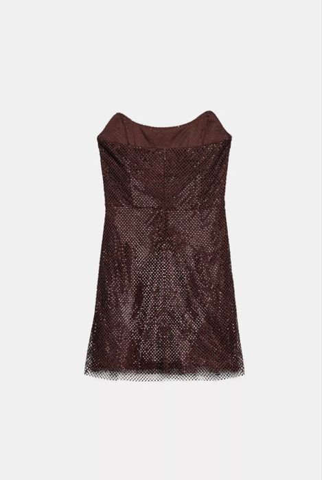 Вайръл роклята с камъни Zara