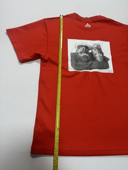 Tricou nike acg than idle orange & white print