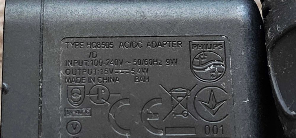 Incarcator aparat de barbierit  Philips, pentru HQ8505, 15v-5.4W