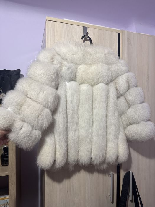 Blana naturala de vulpe alba