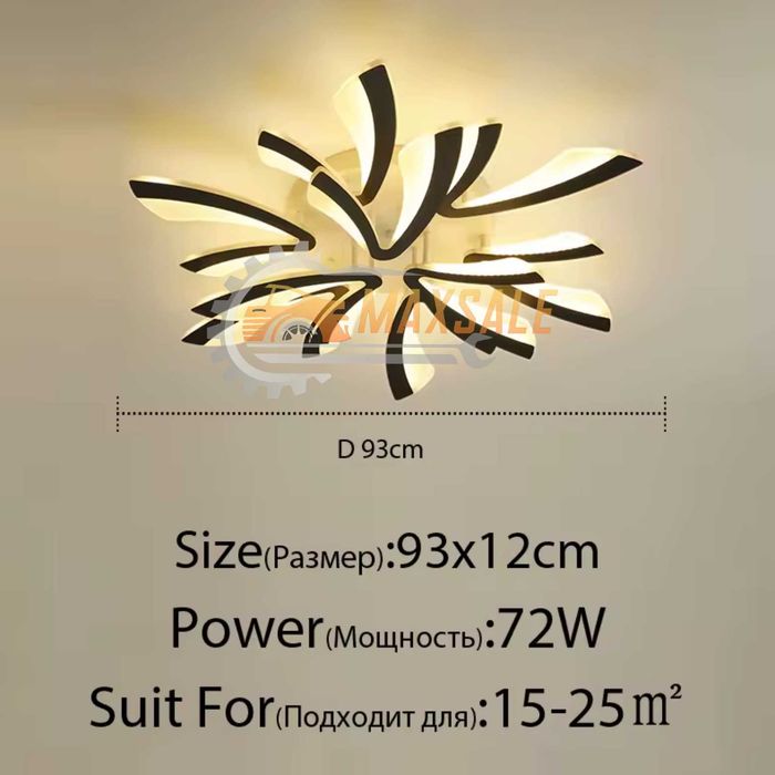 LED лампа стена 90W таван абажур плафониера за дома бумеранг полилей