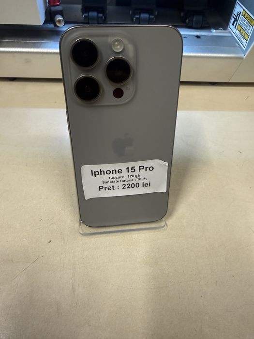 Iphone 15 pro / 128  gb / 100% baterie / garantie
