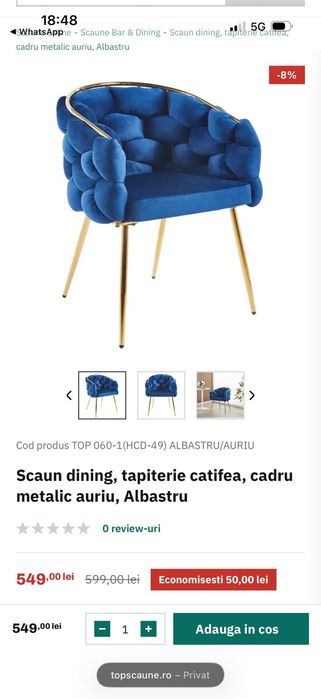 Scaune aproape noi de vânzare