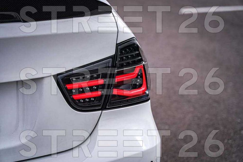 Stopuri LED BMW Seria 3 E90 LCI Sedan (2008-2011) Negru Semnal Dinamic