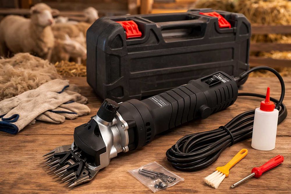 Foarfeca electrica profesionala tuns oi 1000W 2400RPM cu trusa