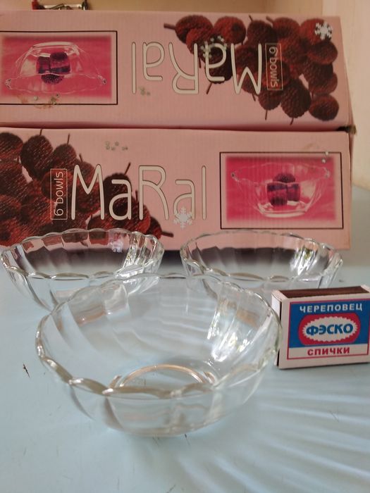 Набор вазочек, наборы стаканов. Новые.