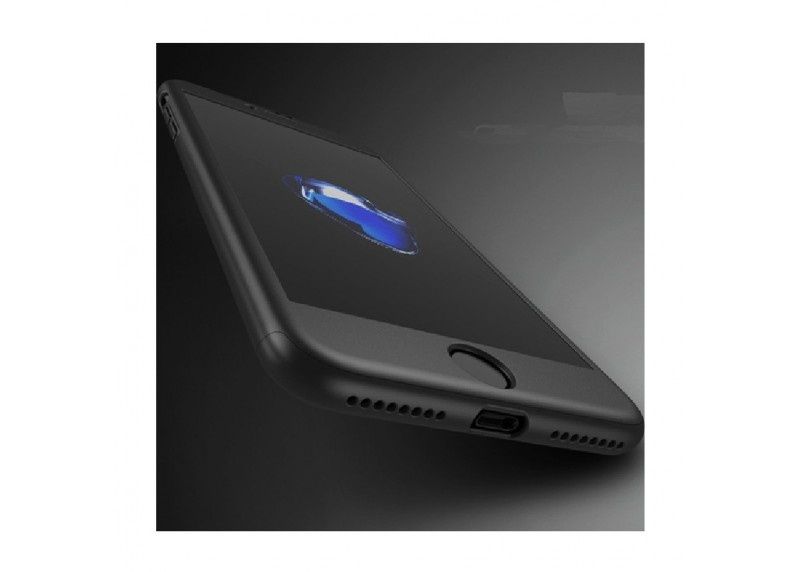 Husa iPaky cu protectie 360º pentru iPhone 8 NEAGRA cu folie