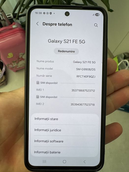 Samsung Galaxy S21 FE 5G, 128Gb,Negru