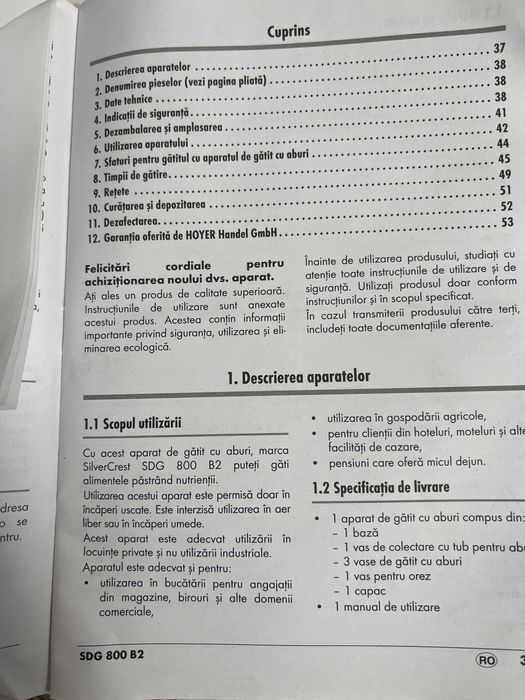 Aparat gatit cu aburi fara ulei