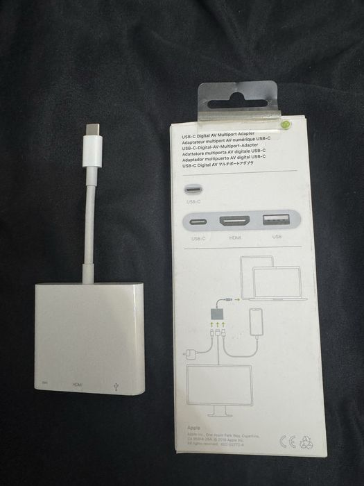 Переходник Apple USB Type-C - HDMI MUF82ZM/A белый