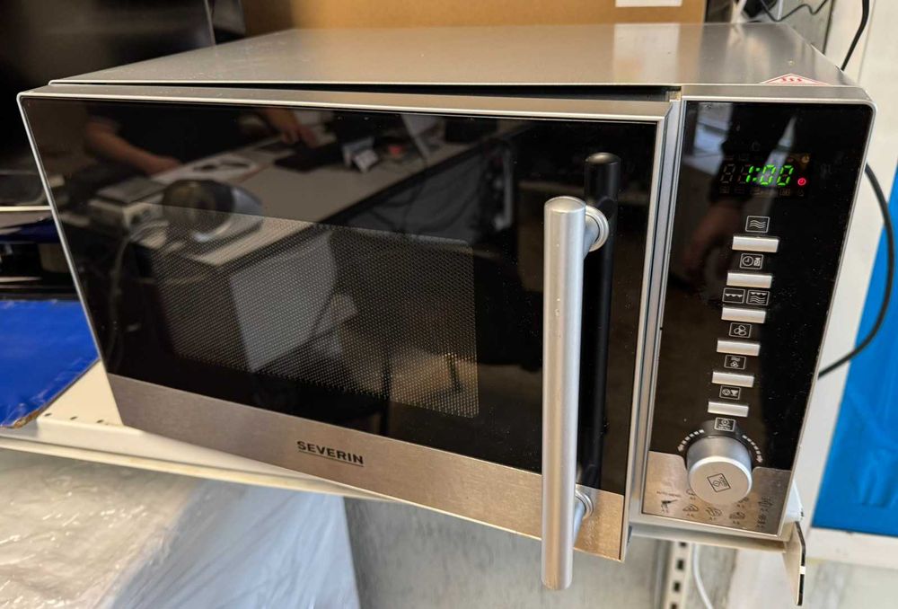 Микровълнова фурна Severin MW 9722,Грил 800W-1350W, 20 L, Инокс